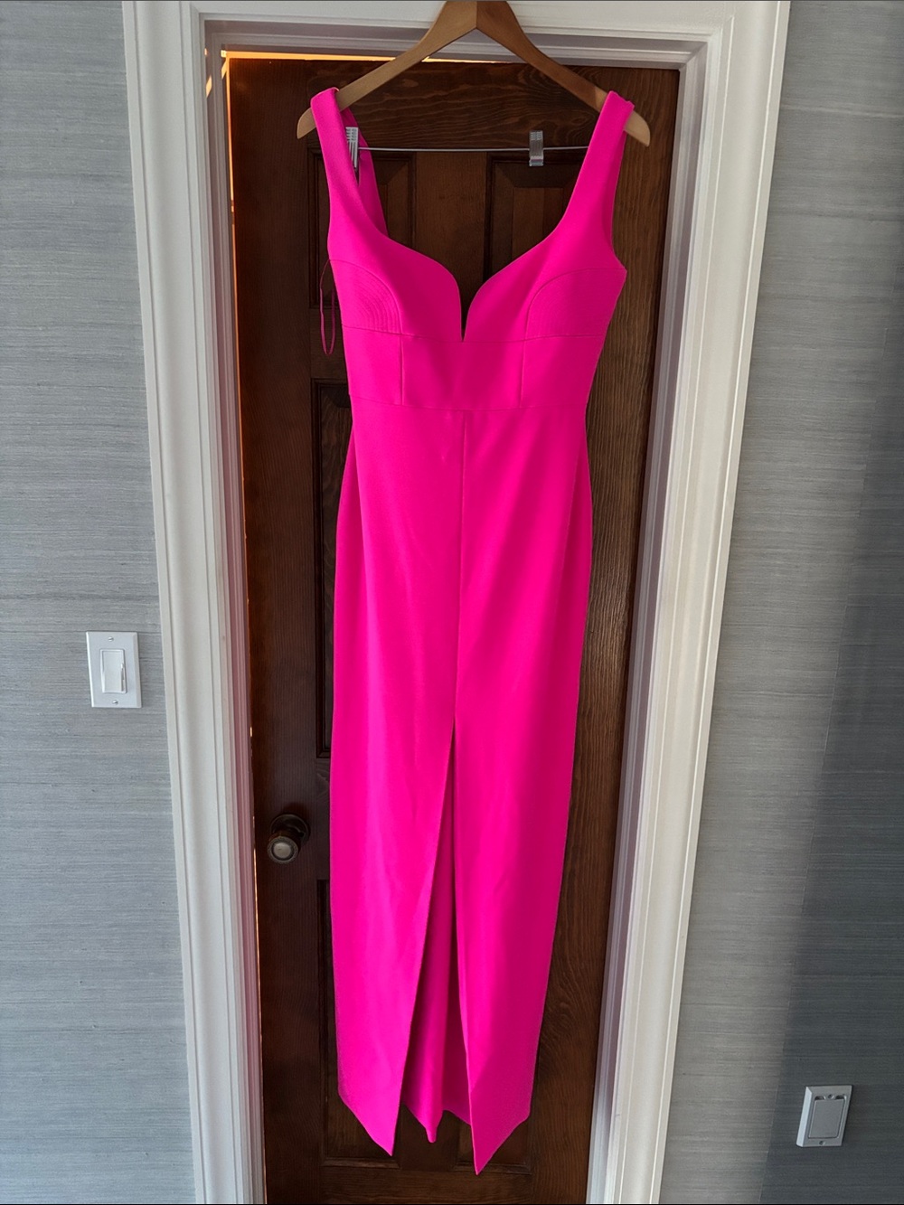Solace London Women's Fuchsia Sleeveless Jumpsuit with Sweetheart Neckline